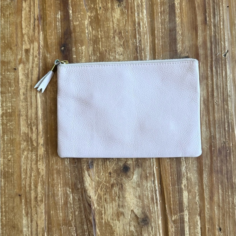 EUC Madewell Leather Clutch/Pouch in Lavender/Pale Pink